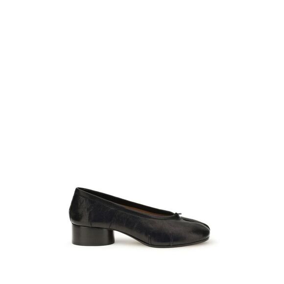 Maison Margiela Black Calf Leather Bos Taurus Ballet Women\'s Flats